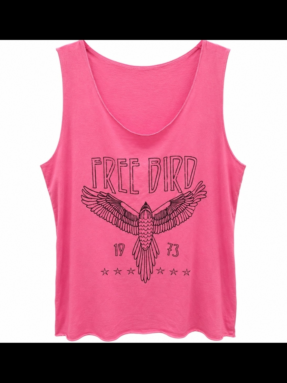 Women's Size Medium Free Bird Graphic Tank Top Muscle Tee